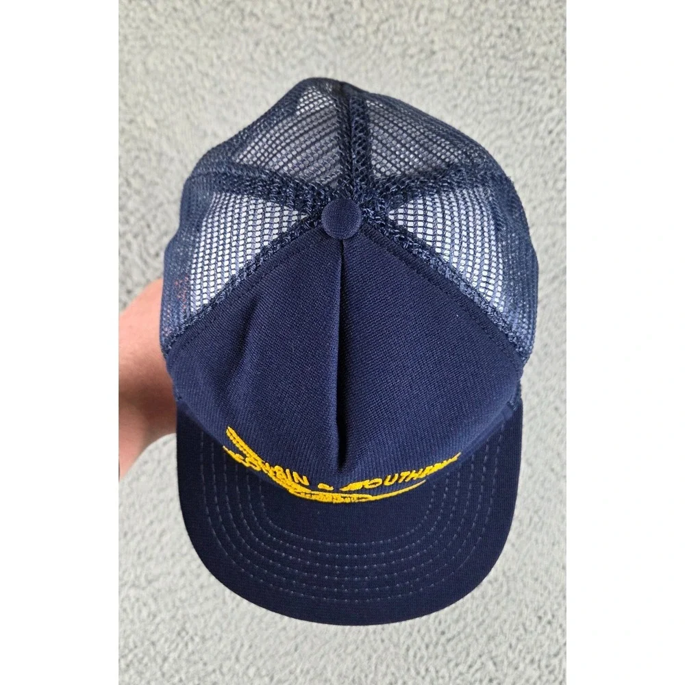 Vintage‎ Wisconsin & Southern Railroad Co Snapback Train Trucker Mesh Hat Cap